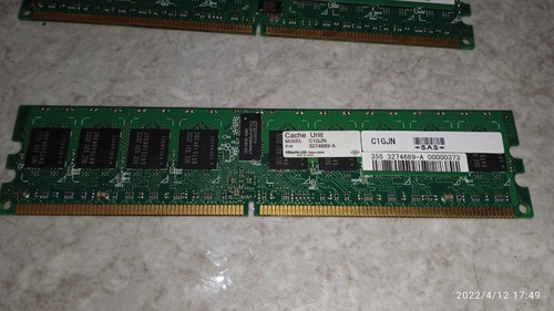 Imagem 2 de 4 de Memória Samsung M393t2950cz3-ccc 1gb Cache Ecc Lote/2 (3428)