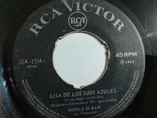 Vinilo Single De Nicola Di Bari Lisa De Los Ojos Azules (n91