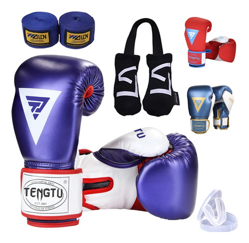 Pack Combo Guantes De Boxeo Espesos Competición Deportiva