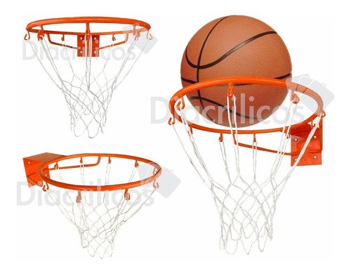 Aro De Baloncesto Basketball Metálico Reglamentario + Malla