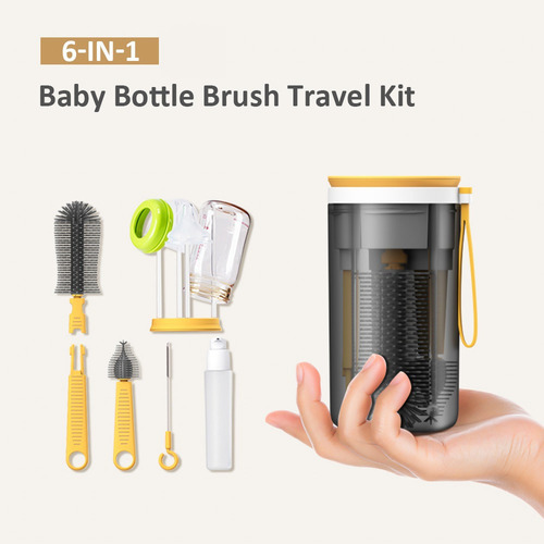 Kit De Cepillo De Biberón Portátil Para Biberón