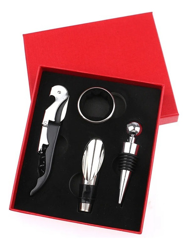 Accesorios Herramientas Vino Acero Inox. Con Caja Regalo. 