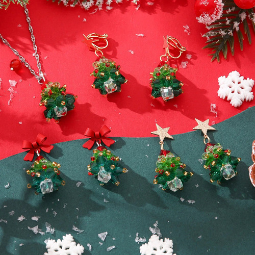 Collar De Acero Titanio Con Dije De Árbol De Navidad