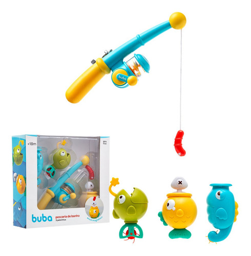 Brinquedo Para Bebê Pescaria De Banho 3 Peixinhos 19611 Buba