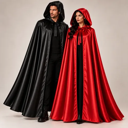 Capa Gigante Preta Capuz Adulto Fantasi Luxo Halloween Grand Preto Adulto