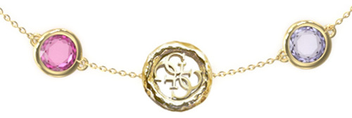 Pulsera Guess Petra Multicolor Acero Inoxidable Mujer Color Dorado Diámetro 9 Cm Largo 18 Cm