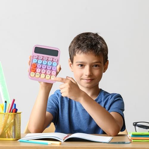 Calculadora De Empuje Mecánico Con Pantalla Lcd Amplia