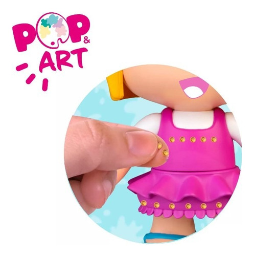 Pinypon Set Pop & Art Original Famosa Muñeca Con Accesorios
