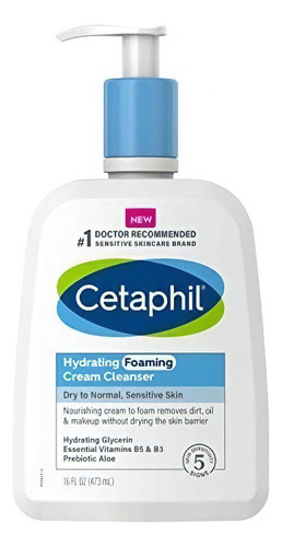 Cetaphil Crema A Espuma Para Rostro Limpiador Hidratant 16oz Momento De Aplicación Día/noche Tipo De Piel Todo Tipo De Piel