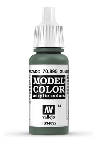 Vallejo Model Color 17ml Pintura Acrílica Color 88 Verde Acorazado 70.895