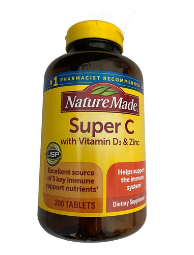Imagen 1 de 2 de Nature Made Super C Vitamina C D3 Y Zinc