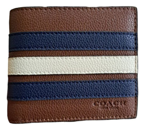 Cartera Coach Café Banda Tricolor Original - Kajs79q