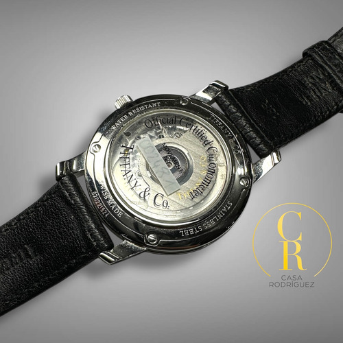 Reloj Tiffany & Co. Atlas Negro Plateado Plateado (Usado)