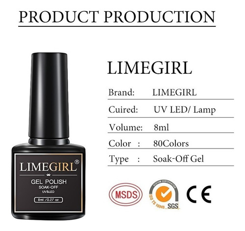 . Kit De Gel For Uñas Uv Led Lamp Poly Gel Polish Set