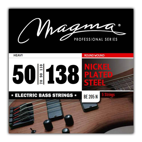 Encordado Magma Bajo 5 Cuerdas Nickel 50-138 Heavy Be205n