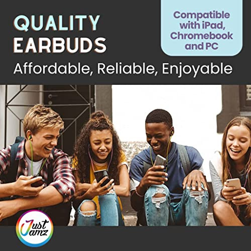 Paquete De 50 Auriculares Justjamz Bulk | Auriculares Básico
