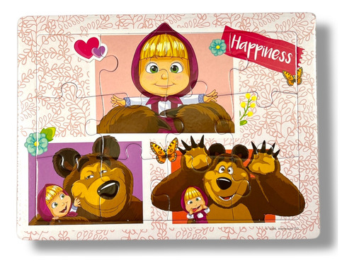 Rompecabezas Niños Infantil 12 Piezas Masha Y El Oso