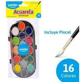 Acuarela 16 Colores Pointer Mayor Y Detal 