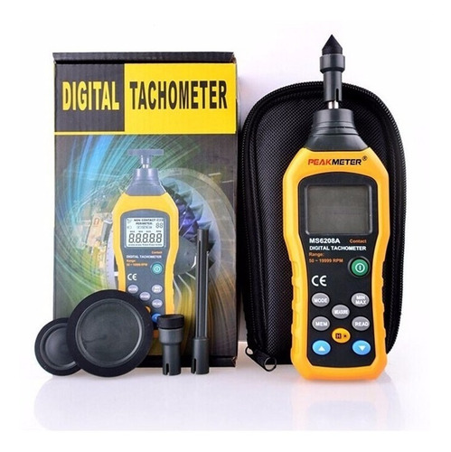 Tacómetro De Contacto Digital Ms6208a-peakmeter, Con Factura
