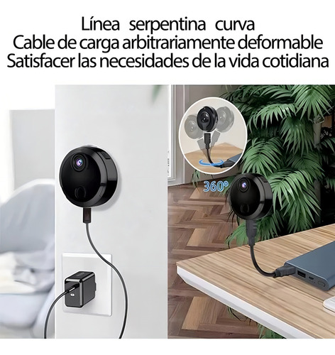 Mini Cámara De Seguridad Espía A9 Inalámbrica Hd 1080p Wifi Color Negro