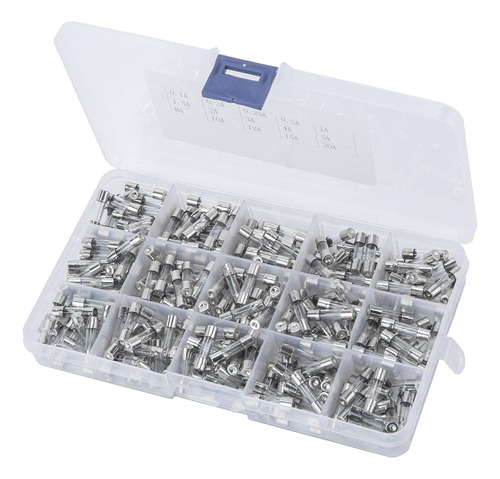 300 Piezas, 15 Valores, 5 X 20 Mm, Surtido De Fusibles De Vi