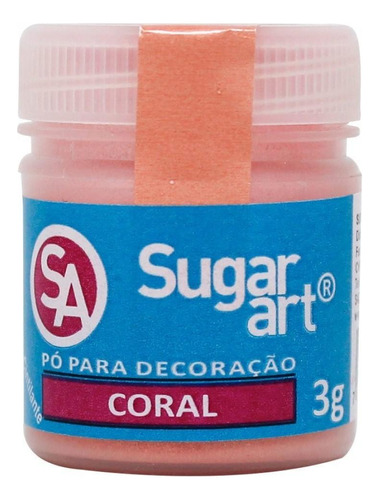 Pó Para Decoração 3g - Coral Sugar Art