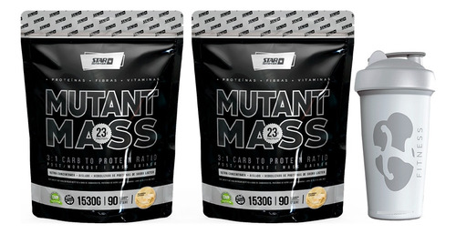 Mutant Mass 2 X 1,5kg + Smart Shaker-star Nutrition Sabor Banana