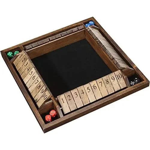 Juego de dados de madera Zonh Shut The Box para niños y familias, color verde | Bodega Aurrera Juego de dados de madera Zonh Shut The Box para niños y familias, color verde | Bodega Aurrera