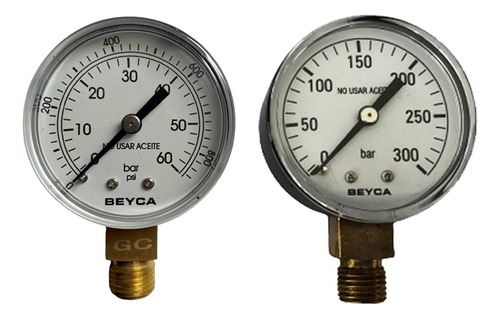 Manómetros Para Regulador Nitrogeno Alta Liga  0-300 / 0-60