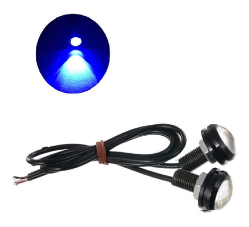 Imagen 6 de 8 de Kit Ojo De Aguila 9w Con Lupa Luz Led Cob Azul X2