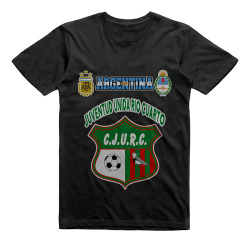 Remera Infantil Negra Juventud Unida Rio Cuarto