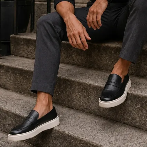 Sapato Loafer Mocassim Couro Comfort Luxo