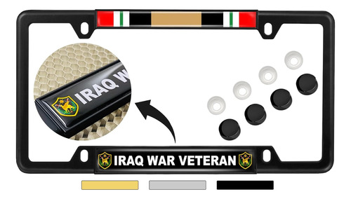Marco Para Placa De Automóvil De Veterano De Guerra De Iraq 