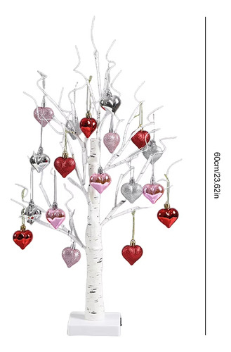 Luz De Abedules 60cm Para San Valentín Con Corazones