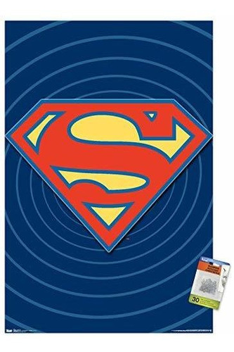 Dc Comics - Superman - Póster De Pared Con Logotipo Clásico 