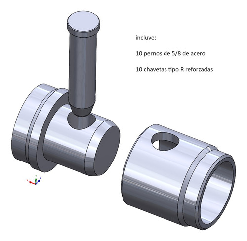 Truss Perno Bala De 5/8 Para Espigot Barril De 2.0 10kits