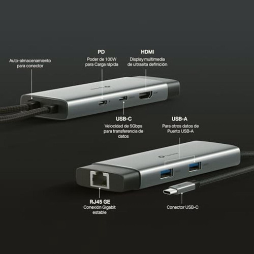 Tp-link Hub De Entrada Usb C 6 En 1, Pd100w, 4k 60hz Hdmi,