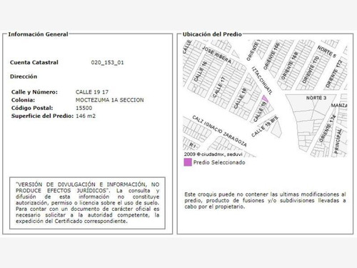 Imagen 3 de 4 de Casa Sola En Venta Moctezuma 1a Sección