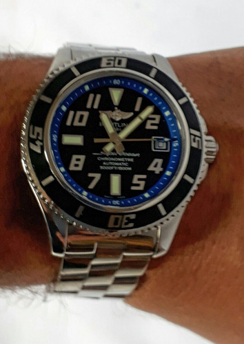 Breitling Superocean Automatico 42mm Todo Em Aço 12x S.juros