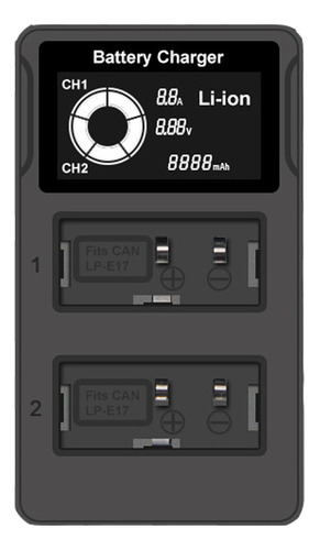 Cargador Usb Lcd Lp-e17 Para M3 M5 M6 750d 760d T6i T6s 800d