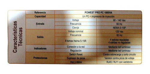 Imagen 3 de 4 de Regulador Voltaje 1000va 1kva Estabilizador Para Computador