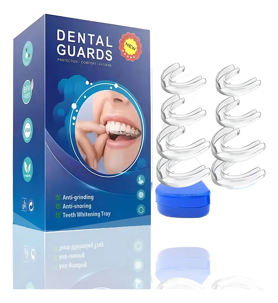 Juego De 8 Protectores Bucales Moldeables ProtectoresBucales Para Dormir, Anti-rechinar Y Roncar Eliminar ElRechinamiento De Dientes