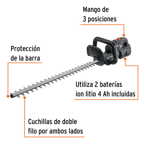 Cortasetos Inalámbrico 1/2 Truper 40v 102490