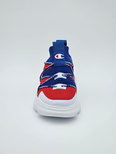 Tenis Champion Mod. Cp102448m Meloso Flux Azul Y Rojo Hombre / J
