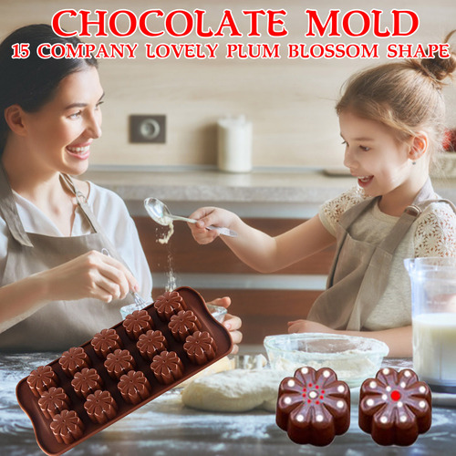 Modelo De Chocolate Con Flores Y 15 Rejillas Para Hornear Ta