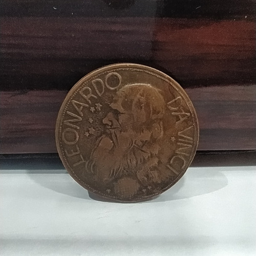 Antigua Medalla Leonardo Da Vinci 1452 - 1519