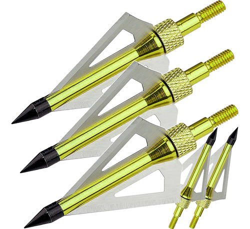 05 Pontas Caça Flechas Setas Arco Besta Balestra A40 (x) Verde