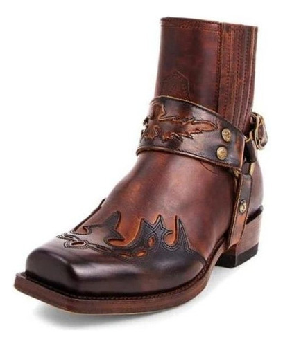 Botas Vaqueras Hombre Bordadas De Estilo Romano Vintage