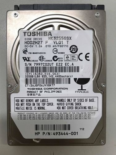 Placa Lógica Hd Toshiba Mk3255gsx 320gb (94v-0)