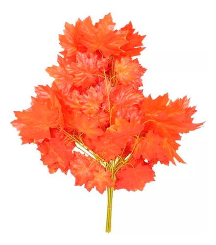 Flores Artificiales Hoja De Arce Otoño Pack De 12 Colgantes 